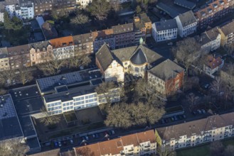 Aerial view, Städt. Gymnasium Eickel, Wanne-Süd, Herne, Ruhr area, North Rhine-Westphalia, Germany,