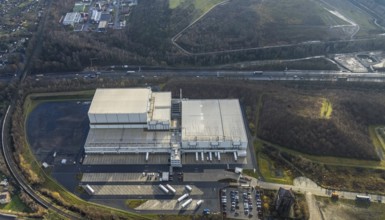 Aerial view, Nordfrost logistics centre, former colliery Unser Fritz, Am Malakowturm, Unser Fritz,