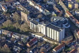 Aerial view, St. Anna Hospital, Wanne, Herne, Ruhr area, North Rhine-Westphalia, Germany, DE,