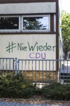 DEU Germany Germany Dresden Impressions of election day in the Saxon state capital Graffiti in