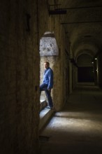 DEU Germany Germany Berlin The Chinese artist Ai Weiwei in his studio in the vaulted cellar of the