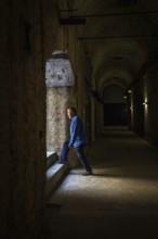 DEU Germany Germany Berlin The Chinese artist Ai Weiwei in his studio in the vaulted cellar of the