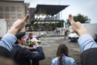 DEU Germany Germany Dresden Impressions of election day in the Saxon state capital: members of the