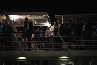 DEU Germany Germany Dresden Impressions of election day in the capital of Saxony AFD boat to
