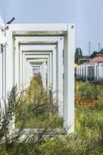 DEU Germany Germany Berlin The abandoned site of the Tempohome, a temporary container settlement,