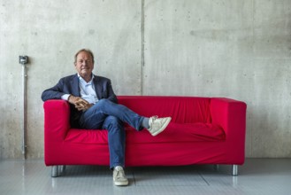 DEU Germany Germany Berlin The federal chairman of the Verdi trade union, Frank Bsirske, poses in