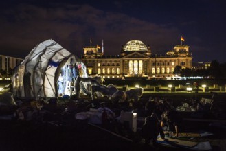 DEU Germany Germany Berlin Protests for climate protection.setting up for the demonstration the
