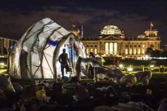 DEU Germany Germany Berlin Protests for climate protection.setting up for the demonstration the