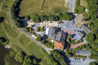 Aerial view, Landhaus Grum, Hattingen, Ruhr area, North Rhine-Westphalia, Germany, outdoor