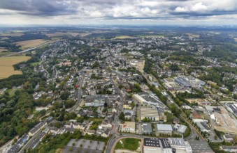 Aerial view, townscape, urban area, Heiligenhaus, Ruhr area, North Rhine-Westphalia, Germany, DE,