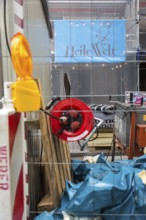 DEU Germany Germany Berlin A building site in front of the trendy pub Heile Welt in Motzstraße