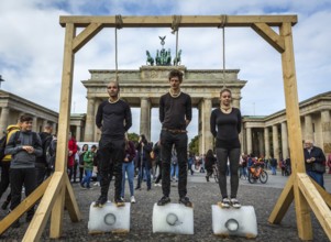 DEU Germany Germany Berlin Protests for climate protection. Action by Florida Eis in front of the