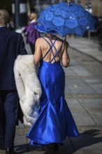 DEU Germany Germany Berlin An elderly couple in luxury clothing on their way to the opera