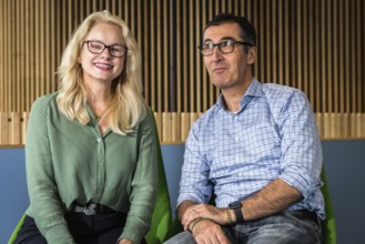 DEU Germany Germany Berlin Kirsten Kappert-Gonther and Cem Özdemir are running for the leadership