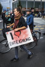DEU Germany Germany Berlin Demonstration against rent increase and gentrification. poster with