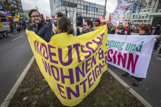 DEU Germany Germany Berlin Demonstration against rent increases and gentrification.poster for the