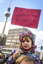 DEU Germany Germany Berlin Demonstration against rent increases and gentrification.child with the