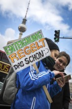 DEU Germany Germany Berlin Demonstration against rent increase and gentrification. poster with