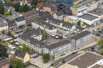 Aerial view, town hall Heiligenhaus, Heiligenhaus, Ruhr area, North Rhine-Westphalia, Germany,
