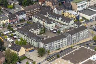 Aerial view, town hall Heiligenhaus, Heiligenhaus, Ruhr area, North Rhine-Westphalia, Germany,