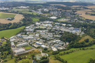 Aerial view, commercial area Hetterscheidt-Nord, IMS Röntgensysteme GmbH, Thormann GmbH,