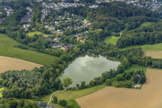 Aerial view, Abtskücher Teich, Chapel St. Jakobus Abtsküche, Museum Abtsküche, local view