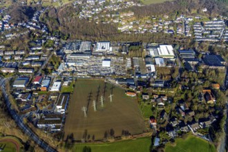 Aerial view, Basamentwerke Böcke GmbH, Ende, Herdecke, Ruhr area, North Rhine-Westphalia, Germany,