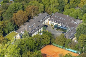 Aerial view, Waldhotel Heiligenhaus, Tennisvereinigung Grün-Weiß, Heiligenhaus, Ruhr area, North