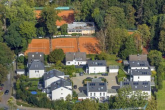 Aerial view, Tennisvereinigung Grün-Weiß, Am Waldhotel Heiligenhaus, Heiligenhaus, Ruhr area, North