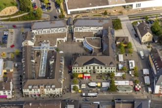 Aerial view, town hall Heiligenhaus, Heiligenhaus, Ruhr area, North Rhine-Westphalia, Germany,