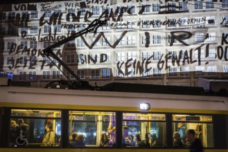 DEU Germany Germany Berlin Light projections and art installations to mark the 30th anniversary of