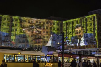 DEU Germany Germany Berlin Light projections and art installations to mark the 30th anniversary of