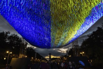 DEU Germany Germany Berlin Light projections and art installations to mark the 30th anniversary of