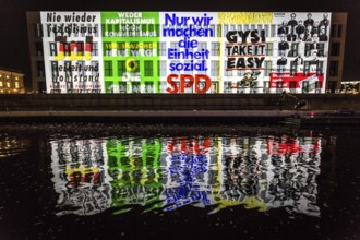 DEU Germany Germany Berlin Light projections and art installations for the 30th anniversary of the