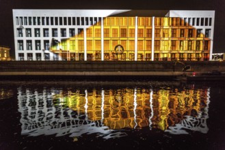 DEU Germany Germany Berlin Light projections and art installations for the 30th anniversary of the