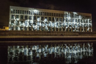 DEU Germany Germany Berlin Light projections and art installations to mark the 30th anniversary of