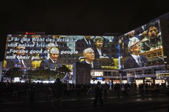 DEU Germany Germany Berlin Light projections and art installations to mark the 30th anniversary of
