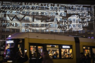 DEU Germany Germany Berlin Light projections and art installations to mark the 30th anniversary of