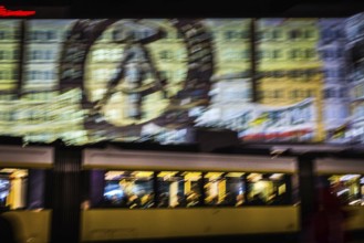 DEU Germany Germany Berlin Light projections and art installations to mark the 30th anniversary of