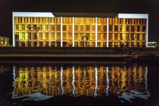 DEU Germany Germany Berlin Light projections and art installations for the 30th anniversary of the