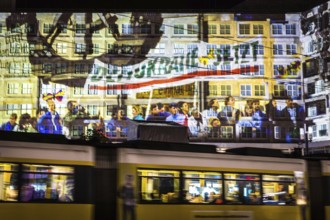 DEU Germany Germany Berlin Light projections and art installations to mark the 30th anniversary of