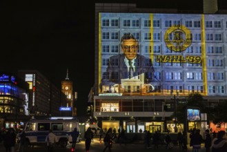 DEU Germany Germany Berlin Light projections and art installations to mark the 30th anniversary of