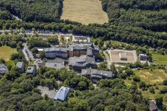 Aerial view, Community Hospital Herdecke, Waldorfkindergarten Herdecke, Herdecke, Ruhr area, North