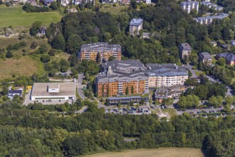 Aerial view, Community Hospital Herdecke, Waldorfkindergarten Herdecke, Herdecke, Ruhr area, North