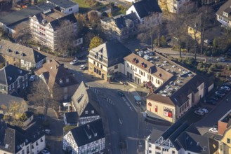 Aerial view, Sparkasse Herdecke, Stiftstraße, Herdecke, Ruhr area, North Rhine-Westphalia, Germany,