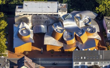 Aerial photograph, Marta Herford Museum, Herford city, Herford, Ostwestfalen-Lippe, OWL, North