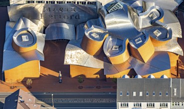 Aerial photograph, Marta Herford Museum, Herford city, Herford, Ostwestfalen-Lippe, OWL, North