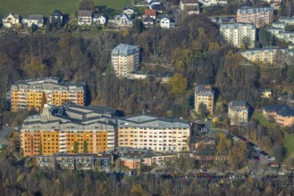 Aerial view, community hospital Herdecke, Westende, Herdecke, Ruhr area, North Rhine-Westphalia,