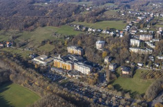 Aerial view, community hospital Herdecke, Westende, Herdecke, Ruhr area, North Rhine-Westphalia,