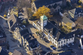 Aerial view, town hall city of Herdecke, Herdecke, Ruhr area, North Rhine-Westphalia, Germany, DE,